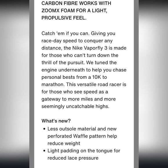 Nike Vaporfly 3 Road Racibg Shoe- Sail/Crimson/Tint/Guava Ice/Black - Picture 8 of 14